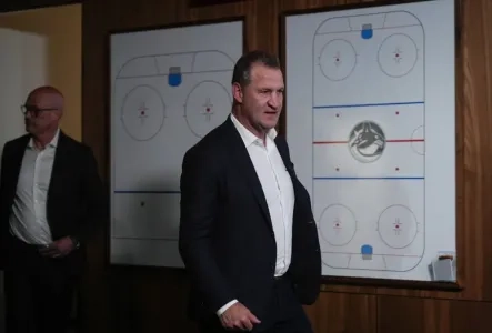 Newly-appointed Vancouver Canucks Head Coach Adam Foote. Newly-appointed Vancouver Canucks Head Coach Adam Foote.