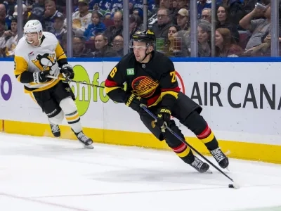 Erik Brannstrom during his stint with the Vancouver Canucks.