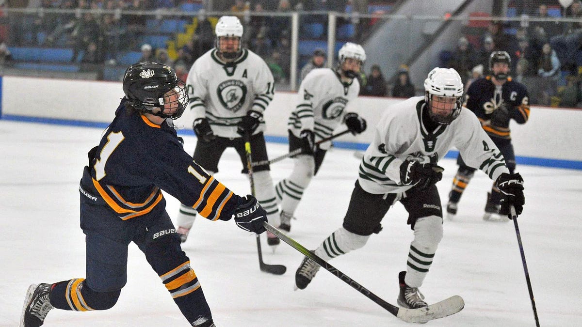 The MIAA and the Boston Bruins honored Cohasset's Taighe Dwyer