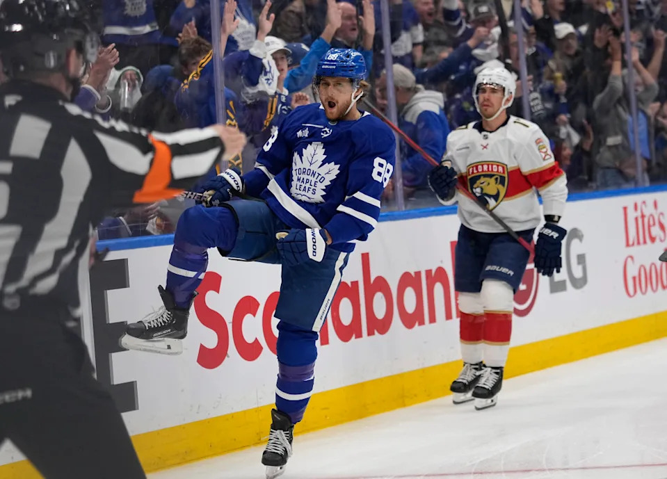 Toronto Maple Leafs forward William Nylander (88) in Game 2 against the Florida Panthers.© John E. Sokolowski