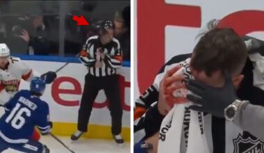 NHL Ref Hit In Eye By Stick, Leaves Games Bloodied