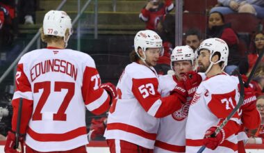 Dylan Larkin nets No. 30 in win vs Devils