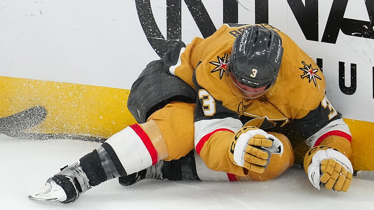 Brayden McNabb injured on uncalled trip before Oilers score in OT