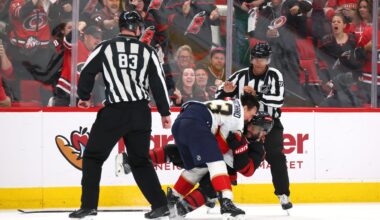 Brad Marchand ejected from Panthers vs Hurricanes Game 1