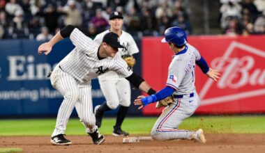 NY Yankees announce lineup vs Texas Rangers on Thursday