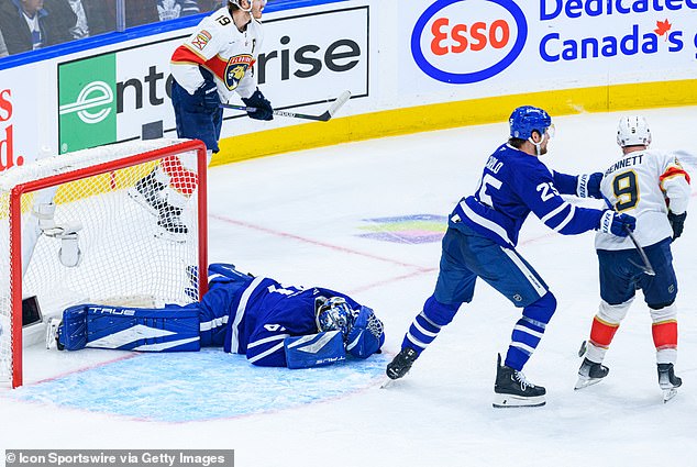 Maple Leafs goaltender Anthony Stolarz left their playoff against the Panthers on a stretcher