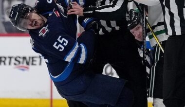 The playoff game between the Winnipeg Jets and the Dallas Stars featured a line brawl