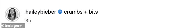Hailey Bieber seemed to move on from her husband Justin Bieber's stunt at a hockey game Sunday night when she shared an Instagram post on Monday featuring a sizzling selfie in which she rocked a barely there animal-print bikini