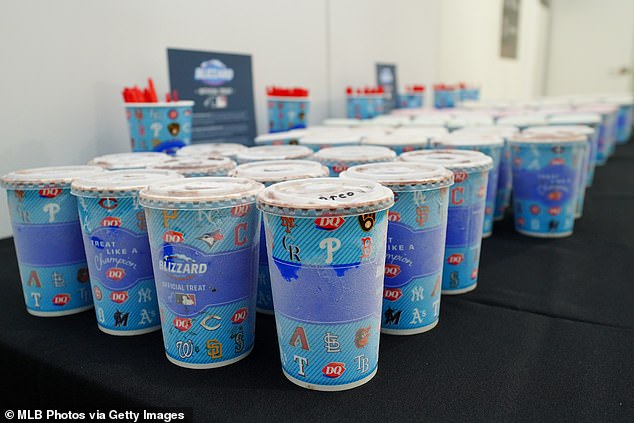 A detail shot of Dairy Queen Blizzards after the game between the Chicago Cubs and the Cincinnati Reds at The MLB Field at Field of Dreams on Thursday, August 11, 2022 in Iowa