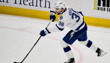 Tampa Bay Lightning left wing Brandon Hagel (38). (AP Photo/Nick Wass)