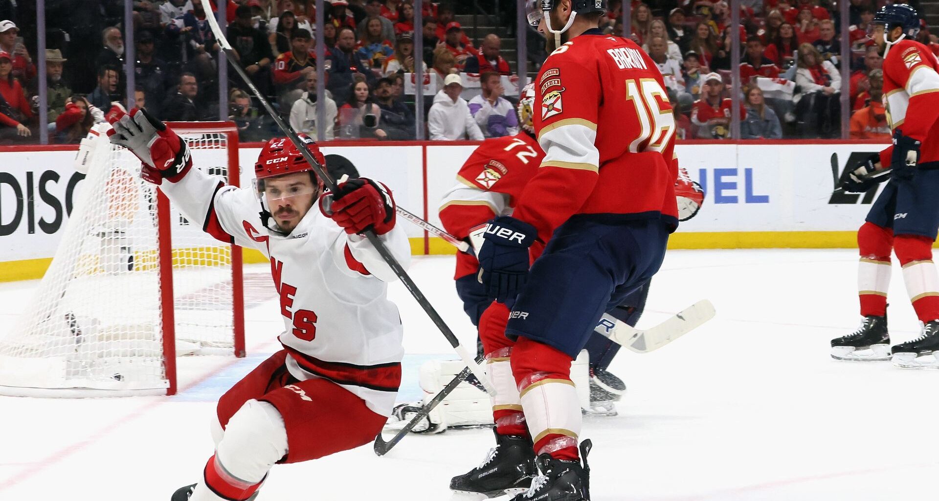 The Carolina Hurricanes snapped a 15-game conference finals losing streak with a win over the Florida Panthers in the Stanley Cup Playoffs.
