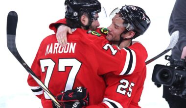 Pat Maroon, Alec Martinez soak in last game