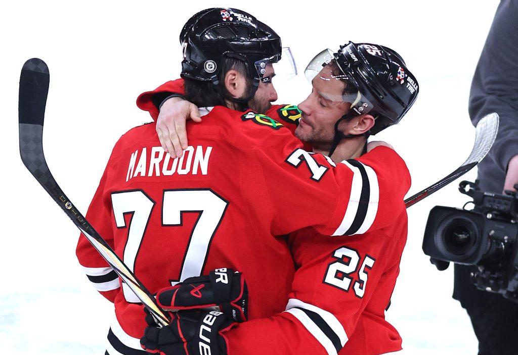 Pat Maroon, Alec Martinez soak in last game