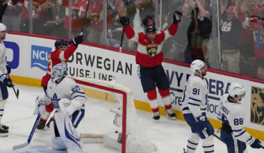 Hellebuyck and Jets back on road in NHL playoffs at Dallas; Florida seeks to get even vs. Toronto