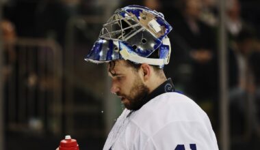 Toronto Maple Leafs Goalie Vomits on Bench, Leaves Arena in Ambulance