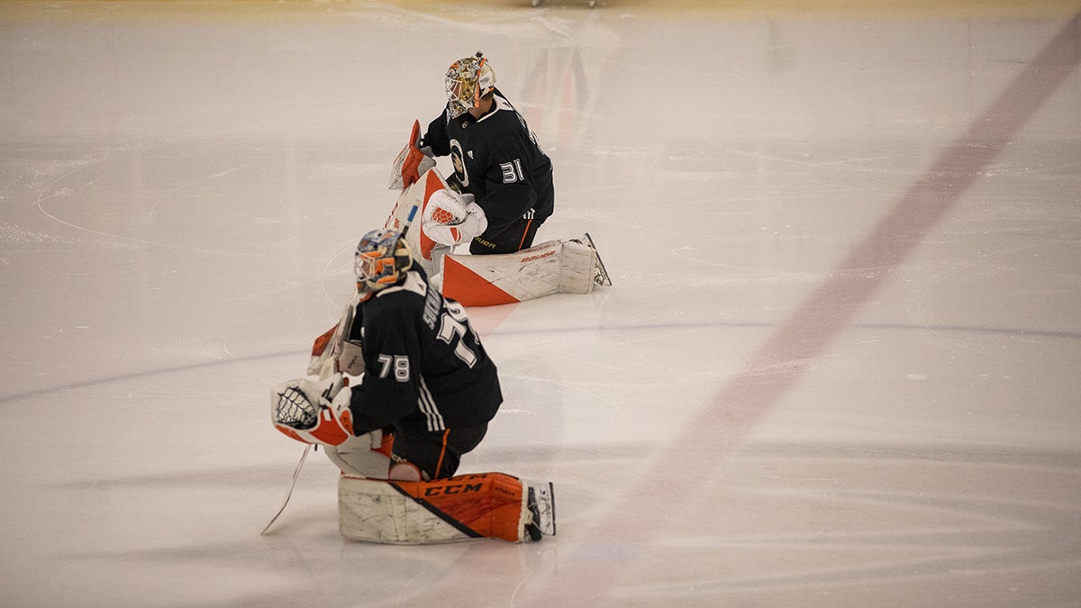 Gulls Goalies Sharpening Skills at Ducks Development Camp