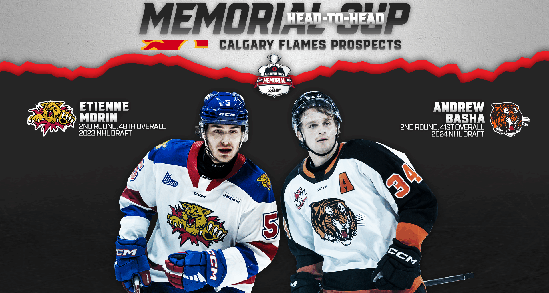 2025 Memorial Cup Head-to-Head: Flames prospects Basha and Morin poised for fiery matchup