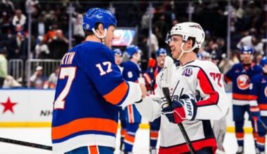 WATCH: Capitals, Islanders Salute Martin; He Talks Postgame