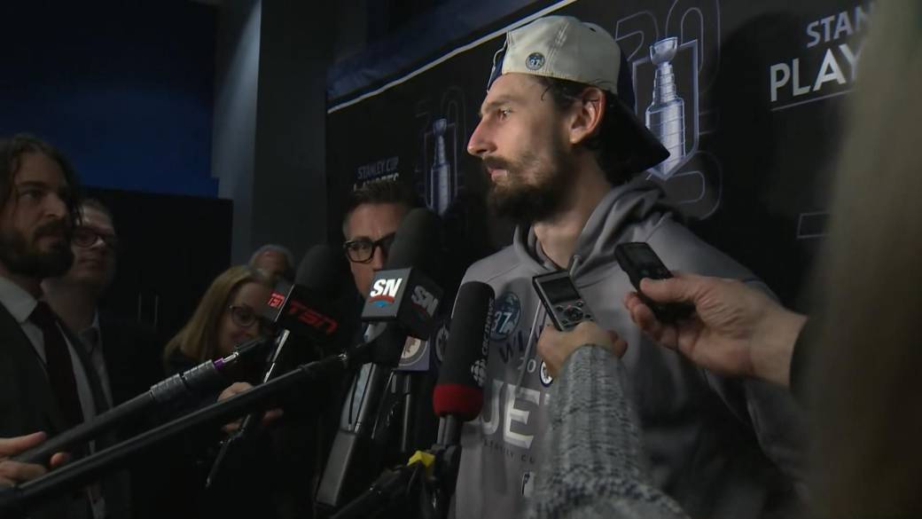 Click to play video: 'RAW: Winnipeg Jets Connor Hellebuyck Interview – May 9'