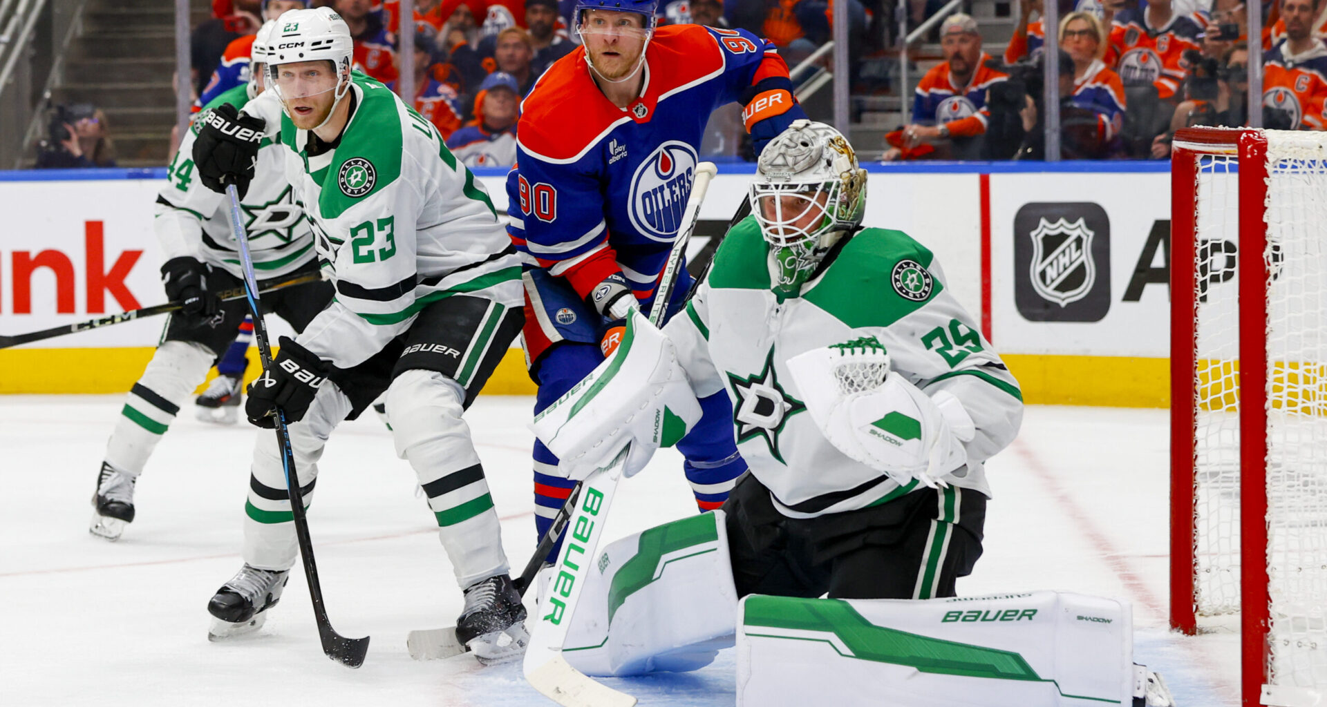 Jake Oettinger Esa Lindell Dallas Stars Corey Perry Edmonton Oilers