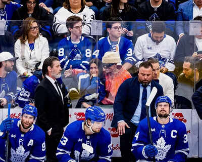 Star couple Justin and Hailey Bieber spotted cheering on Toronto Maple Leafs in Game 7 NHL playoff