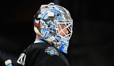 Karel Vejmelka #70 of the Utah Hockey Club...