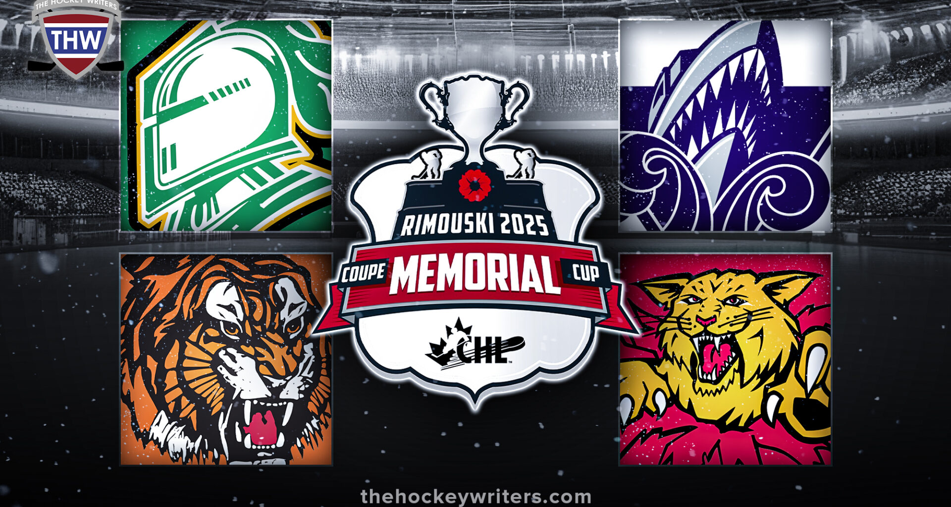 2025 Memorial Cup London Knights, Medicine Hat Tigers, Rimouski Oceanic, and Moncton Wildcats