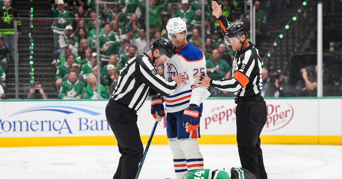 Stars’ Roope Hintz exits Game 2 after taking slash from Oilers’ Darnell Nurse