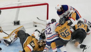 Oilers beat Golden Knights 1-0 in OT in Game 5 to reach Western Conference finals