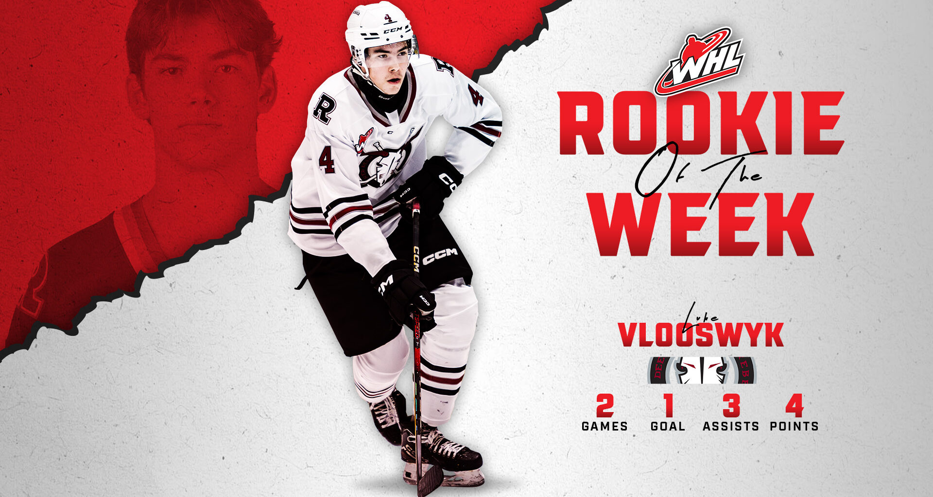 2025 NHL Draft-eligible defenceman Vlooswyk named WHL Rookie of the Week