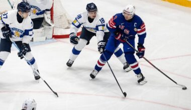 Utah Mammoth Clayton Keller, Team USA....