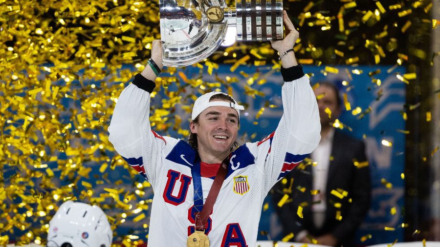 Utah Mammoth Clayton Keller, Team USA....