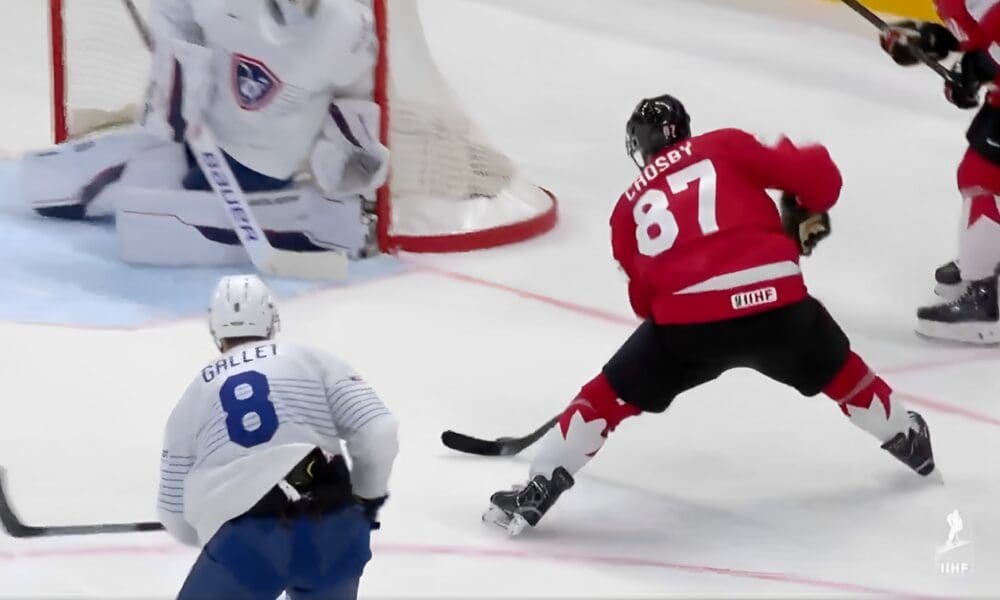 Crosby Nets Goal for Team Canada; Big Win Over France