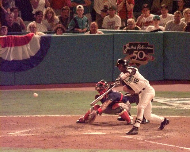 Craig Counsell leaping in celebration after scoring the winning run in the 11th inning of Game 7 against the Cleveland Indians has become the most iconic image in Marlins history. Counsell, whose sacrifice fly tied the game in the ninth, scored on Renteria's soft liner that glanced off pitcher Charles Nagy's glove and found its way into center field. At the victory parade in Miami, Livan Hernandez, the Cuban defector who was voted Series MVP, drew cheers when he took the microphone and proclaimed, "I love you, Miami!"