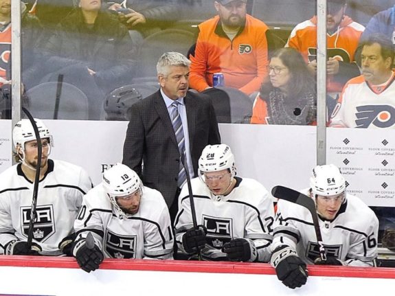 Detroit Red Wings head coach Todd McLellan when he coached the Los Angeles Kings.