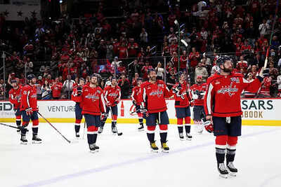 <p><em>Washington Capitals (via Getty Images)</em></p><p><em><br></em></p> Washington Capitals consider aggressive offseason moves after heartbreaking playoff loss to Carolina Hurricanes