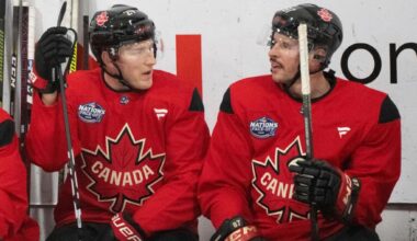 Nathan MacKinnon, Sidney Crosby together at ice hockey worlds