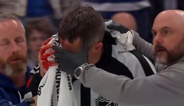 NHL referee seriously injured in Game 7.
