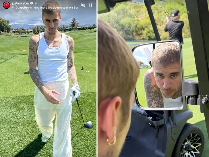 JUSTIN BIEBER GOLFING