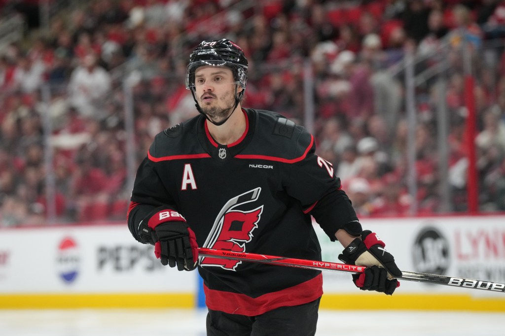 Sebastian Aho and the Hurricanes have lost 14 games in a row in the Eastern Conference Finals.