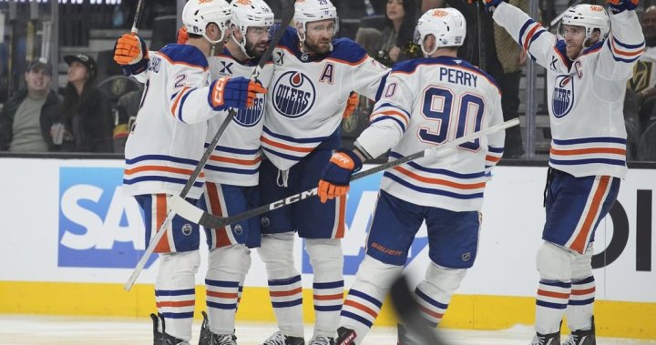 Oilers rally for NHL-record 5th straight time, beat Golden Knights 4-2 in 2nd-round playoff opener