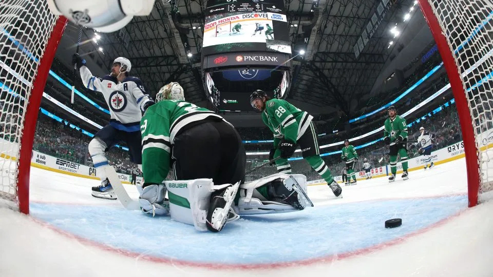 Mark Scheifele celebrates after scoring his goal. - Sam Hodde/Getty Images