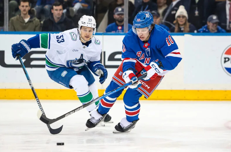 NHL: Vancouver Canucks at New York Rangers