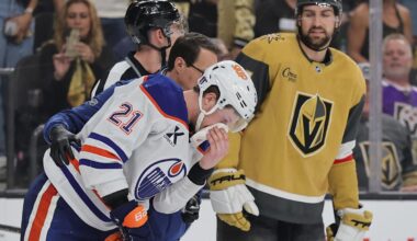 Golden Knights' Nicolas Roy faces hearing for cross-checking Oilers' Trent Frederic