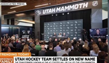 The former Arizona Coyotes hockey team has a new name, the Utah Mammoth