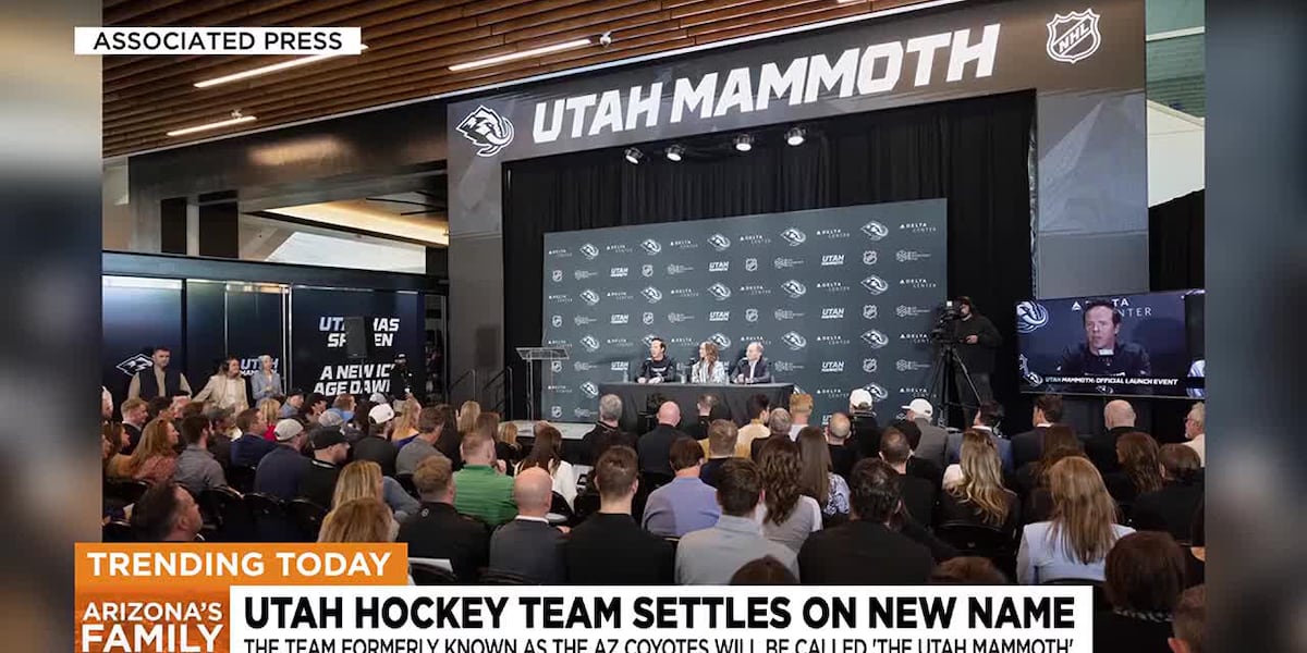 The former Arizona Coyotes hockey team has a new name, the Utah Mammoth