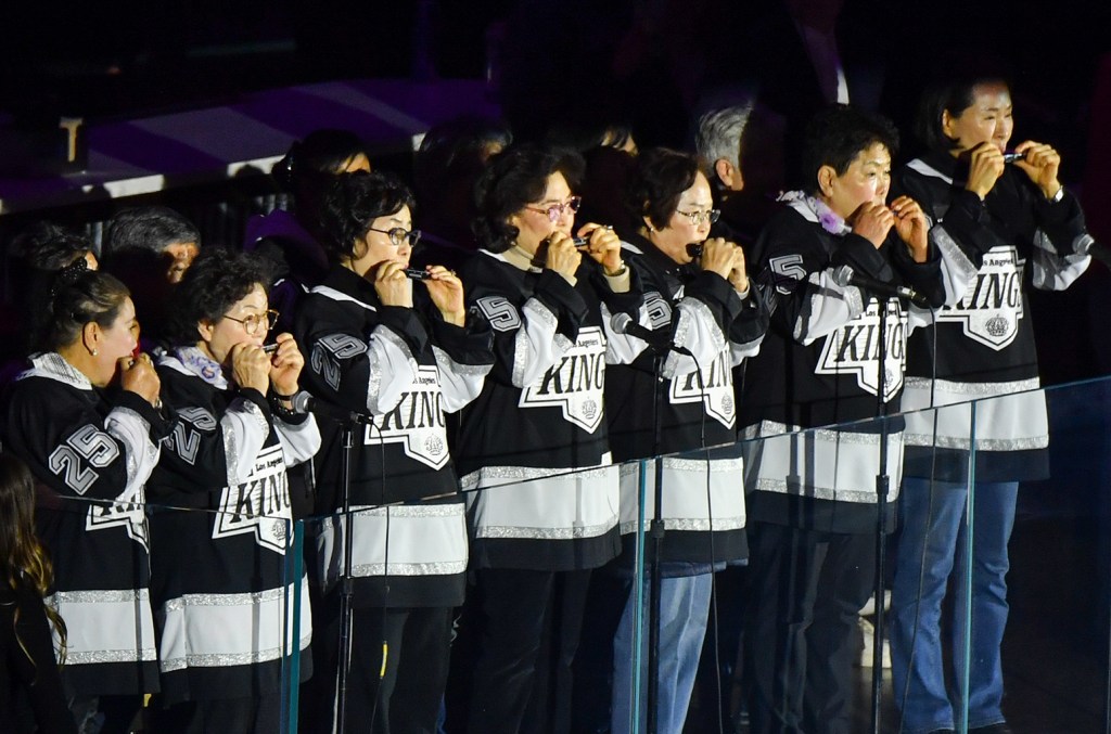L.A. Kings Invite Koreatown Senior Harmonica Class for National Anthem