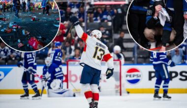 Fans threw beers at Maple Leafs bench as things turned ugly during Game 7 disaster