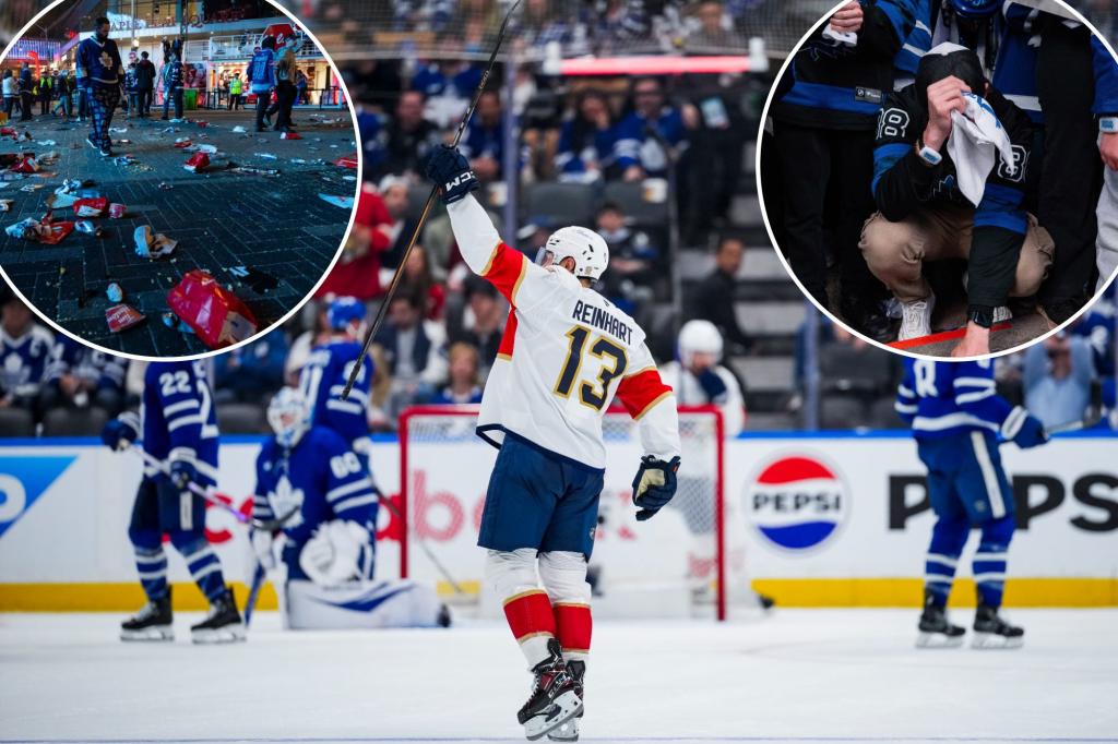 Fans threw beers at Maple Leafs bench as things turned ugly during Game 7 disaster