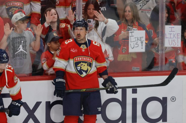 Florida Panthers center Brad Marchand (63) is seen before Game...